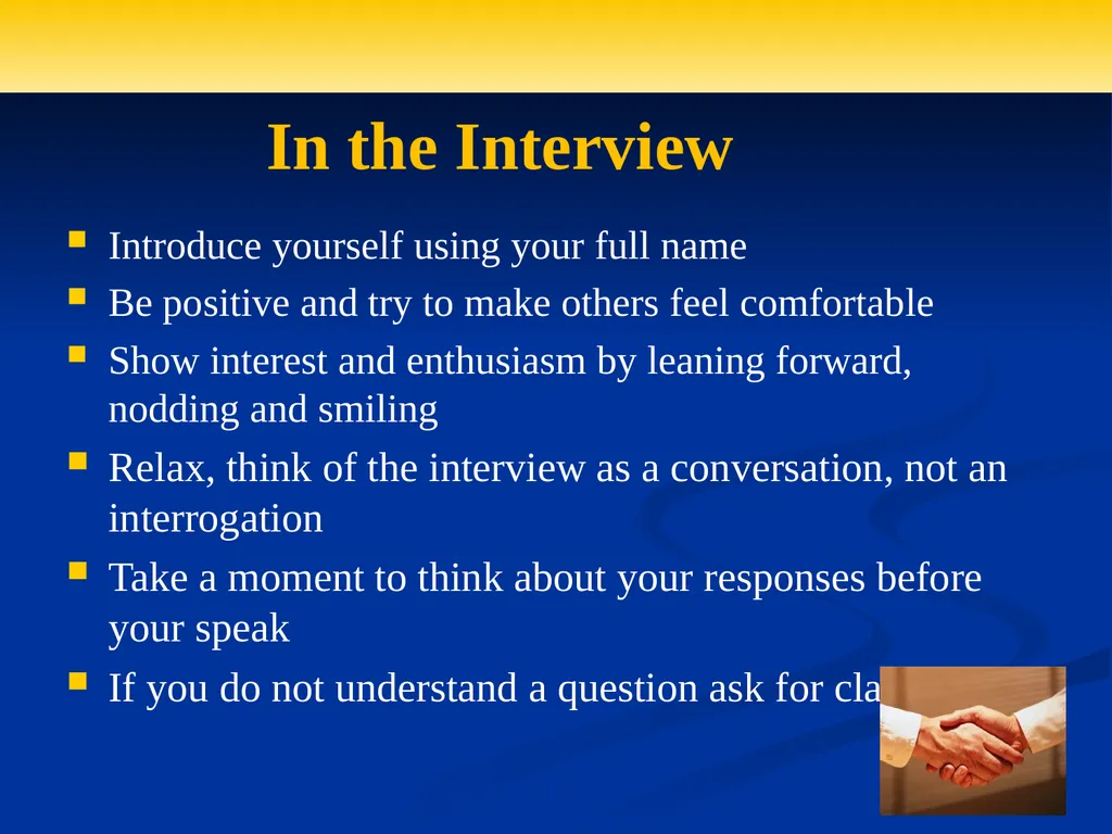 Formula for Interview Success: Preparation + - slide 29 of 44
