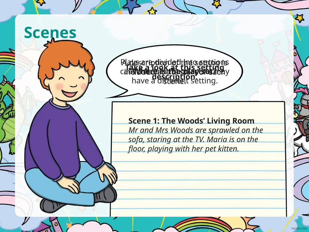 Characters Before you begin writing your play - slide 3 of 8