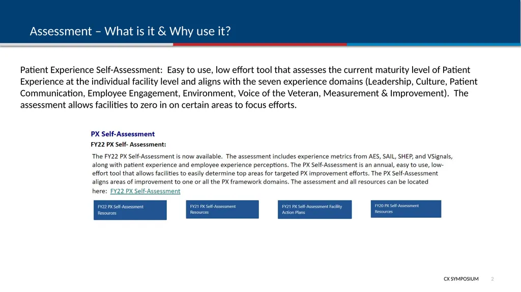 Assessment Tool, Guidebook & Support Assessment – - slide 2 of 9