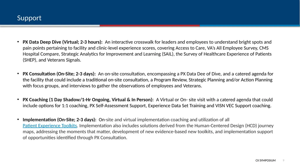 Assessment Tool, Guidebook & Support Assessment – - slide 9 of 9