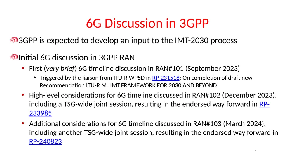 Introduction to 3GPP Release 19 and 6G Planning - slide 20 of 45