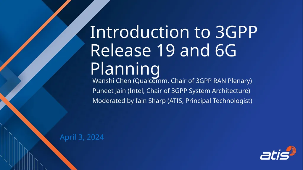 Introduction to 3GPP Release 19 and 6G Planning - slide 1 of 45