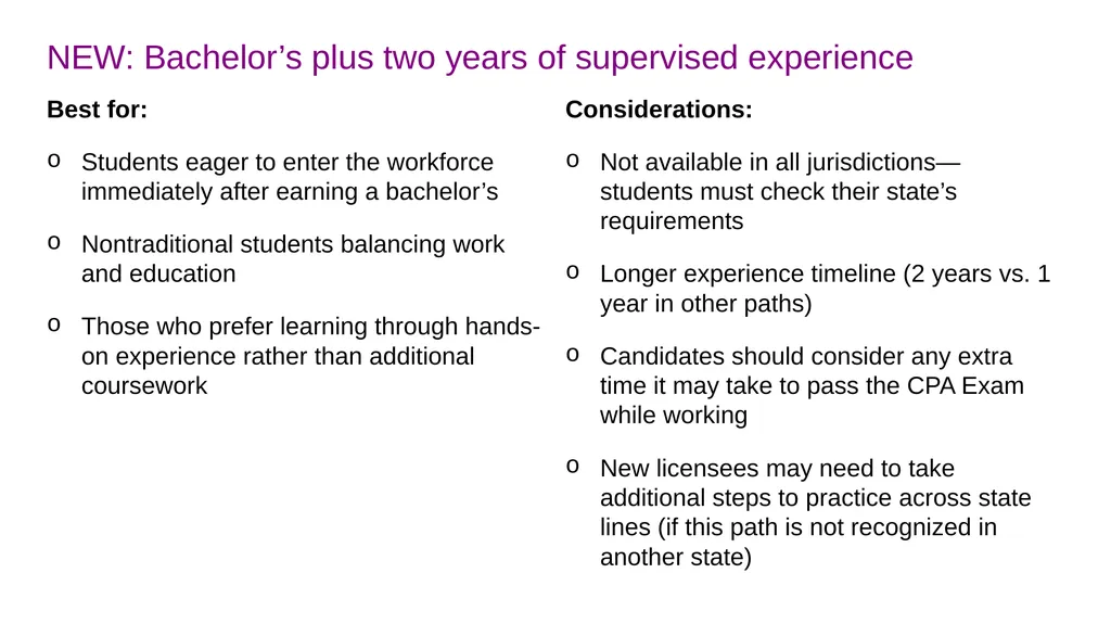 Becoming a CPA: Your steps to success. Name, - slide 18 of 43
