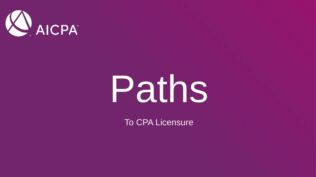 Becoming a CPA: Your steps to success. Name, - slide 13 of 43