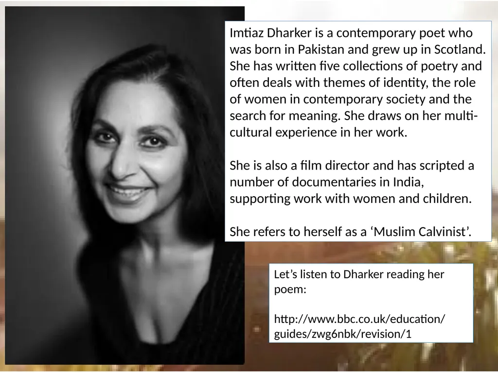 Tissue By Imtiaz Dharker What qualities does a - slide 2 of 13