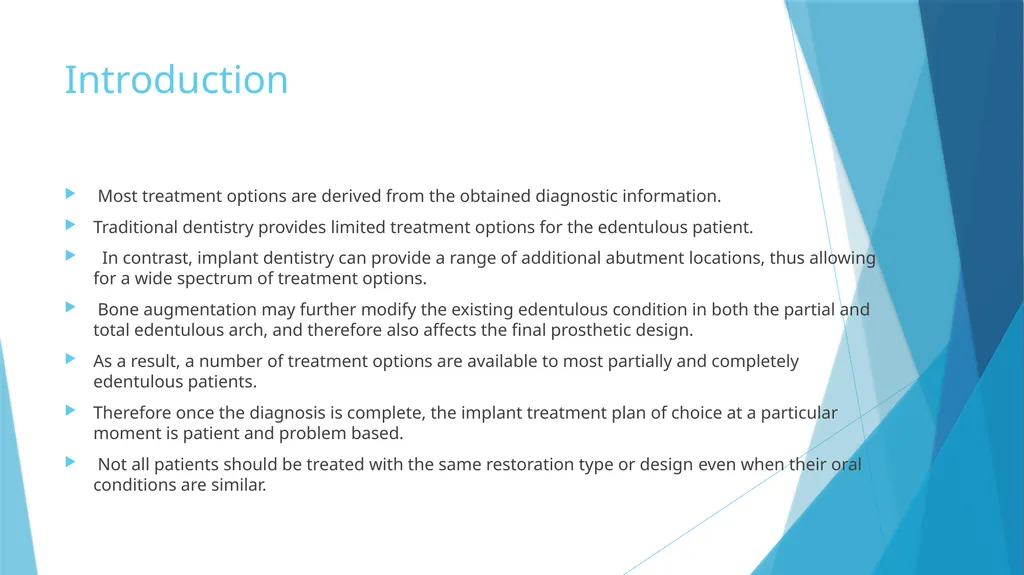 Prosthetic Options in Implant Dentistry Guided By - slide 3 of 53