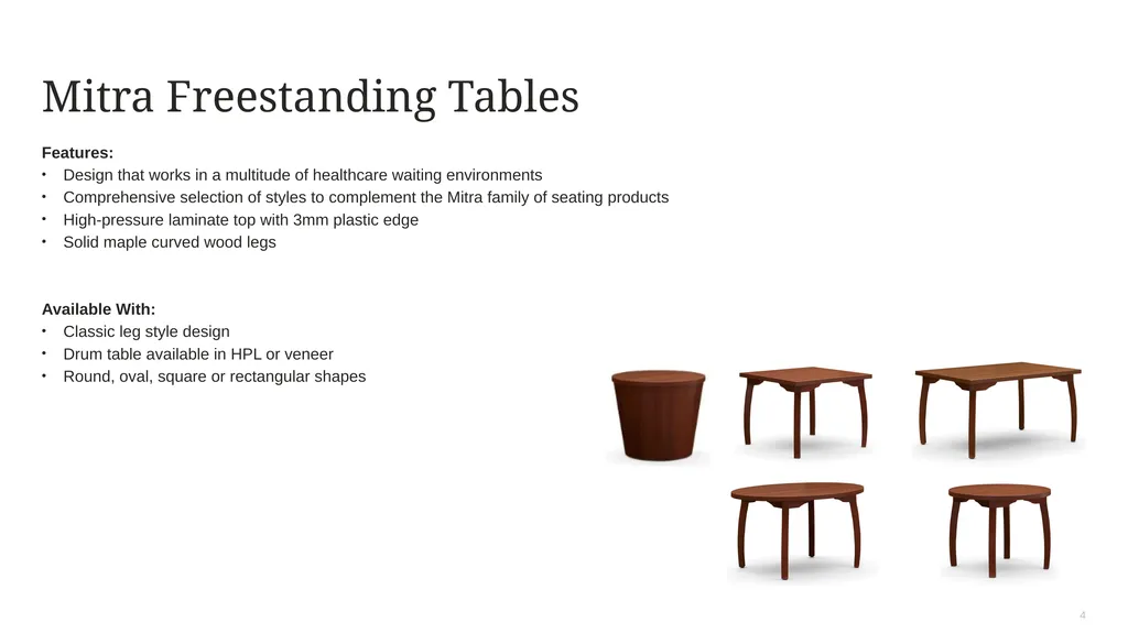 Occasional Tables Product Portfolio Overview - slide 4 of 11