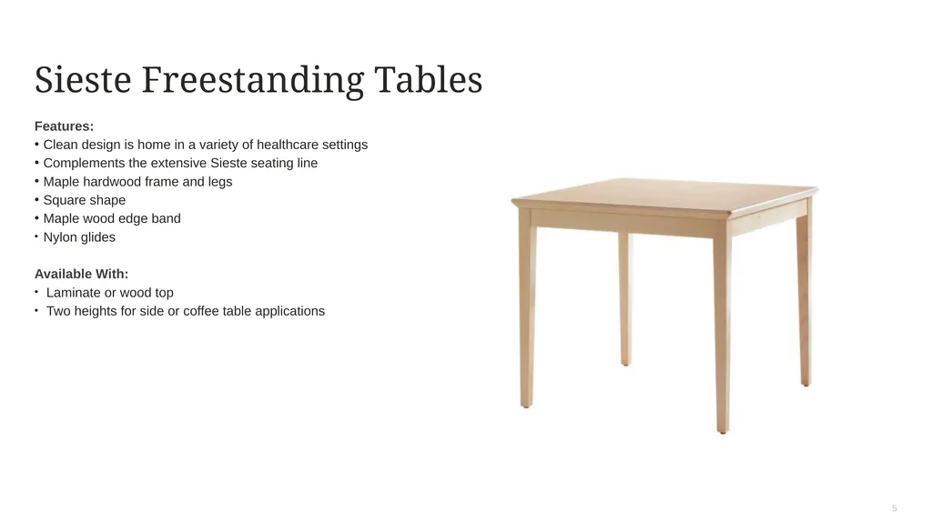 Occasional Tables Product Portfolio Overview - slide 5 of 11