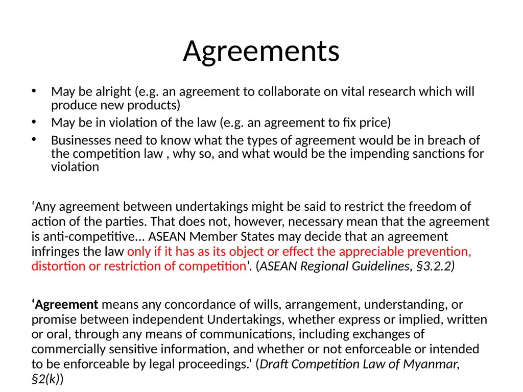 Anticompetitive Agreements Alice Pham 31 October - slide 4 of 26