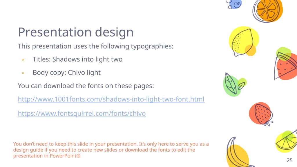This is your presentation title Instructions for - slide 25 of 40