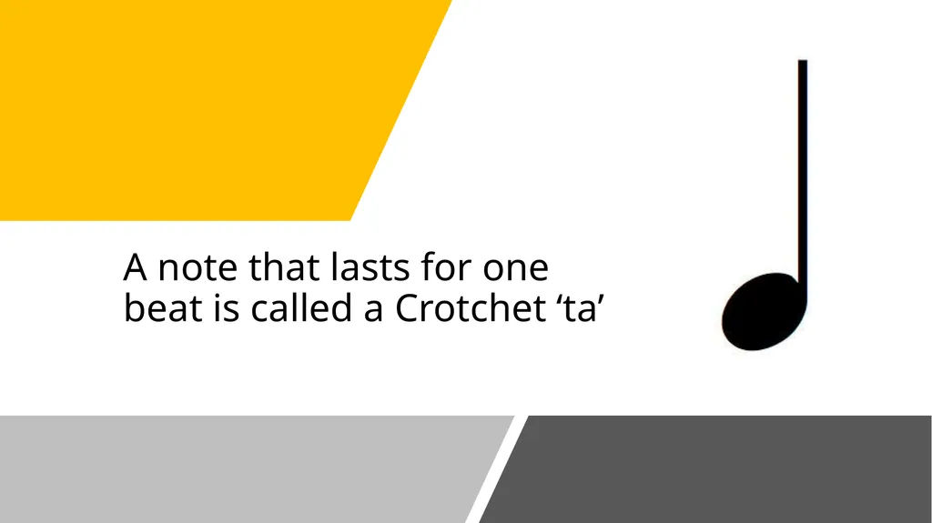 An introduction to Crotchets and Quavers Half a - slide 4 of 8