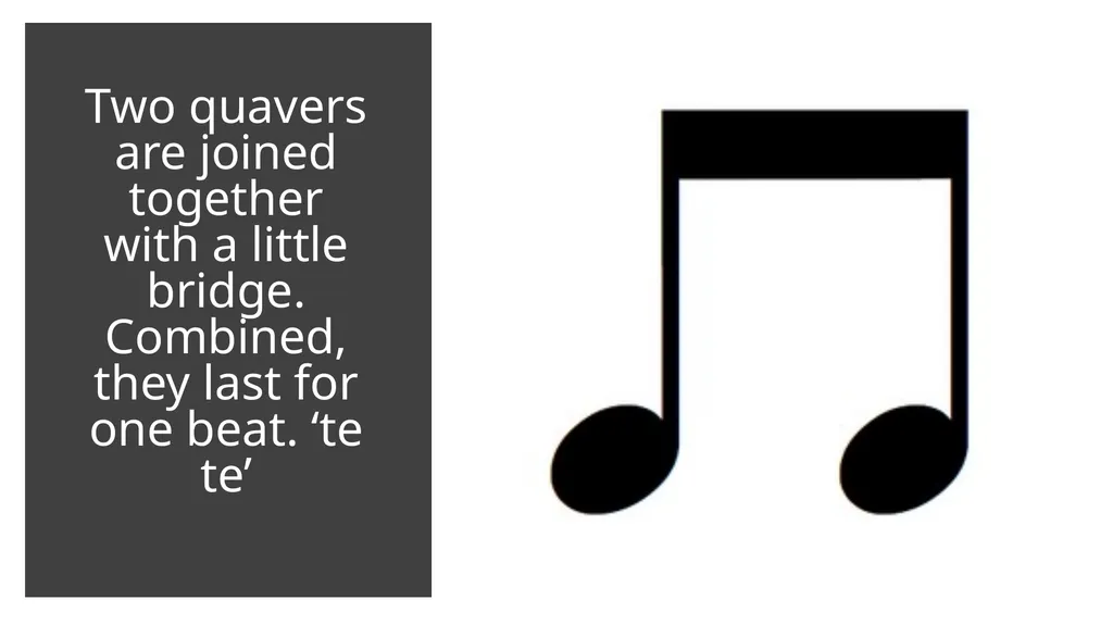An introduction to Crotchets and Quavers Half a - slide 3 of 8