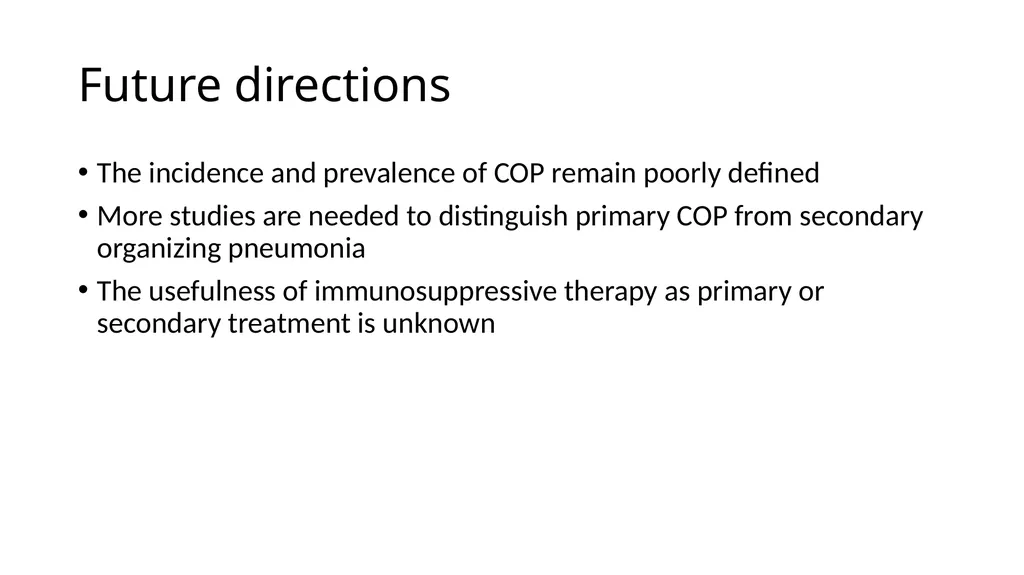 Cryptogenic Organizing Pneumonia Talmadge E. king - slide 27 of 29