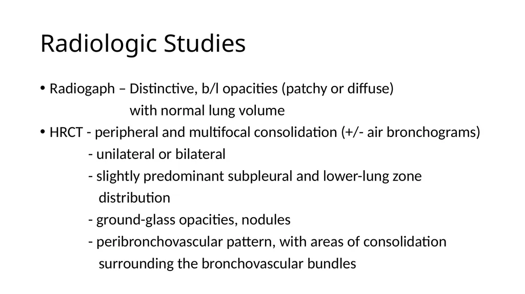 Cryptogenic Organizing Pneumonia Talmadge E. king - slide 15 of 29