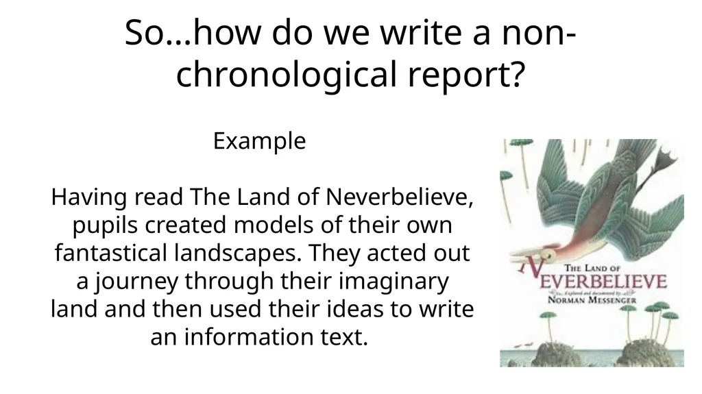Home Learning: English Wednesday: Writing Today we - slide 8 of 14