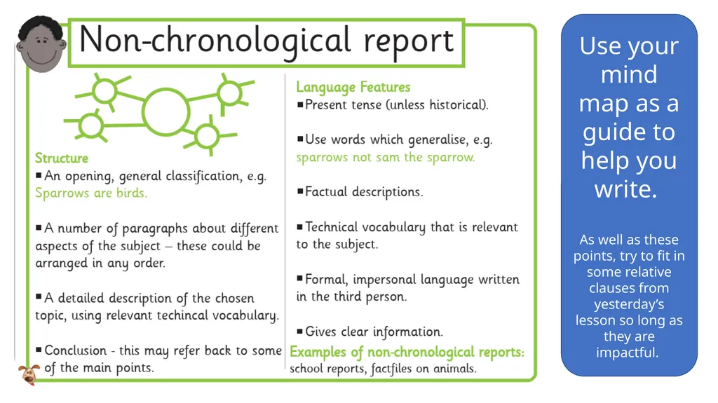 Home Learning: English Wednesday: Writing Today we - slide 12 of 14