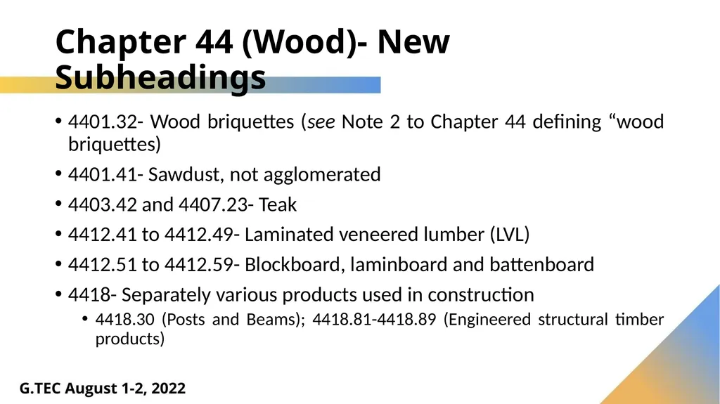 Harmonized System – What’s New in 2022 Luis - slide 14 of 60