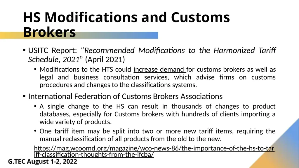 Harmonized System – What’s New in 2022 Luis - slide 8 of 60