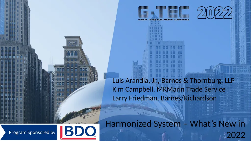 Harmonized System – What’s New in 2022 Luis - slide 1 of 60