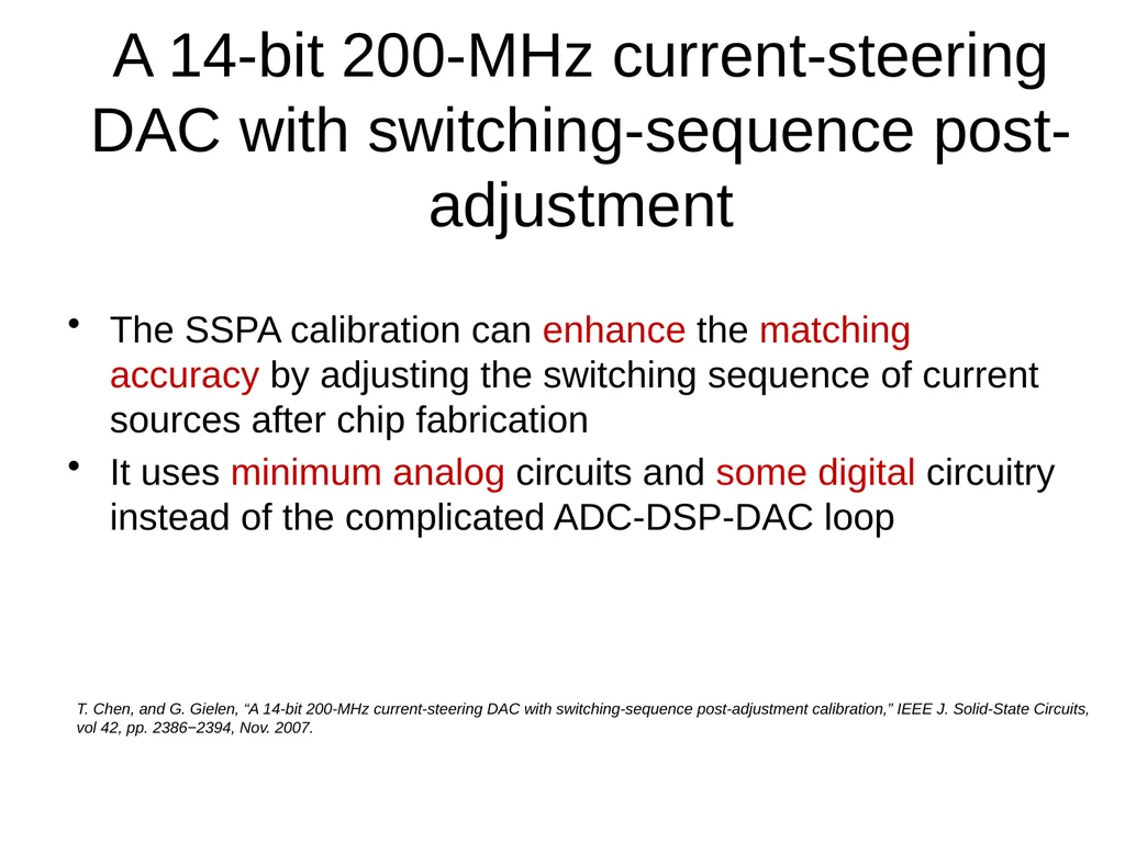 Nonlinearities for current-steering DACs Static - slide 10 of 23