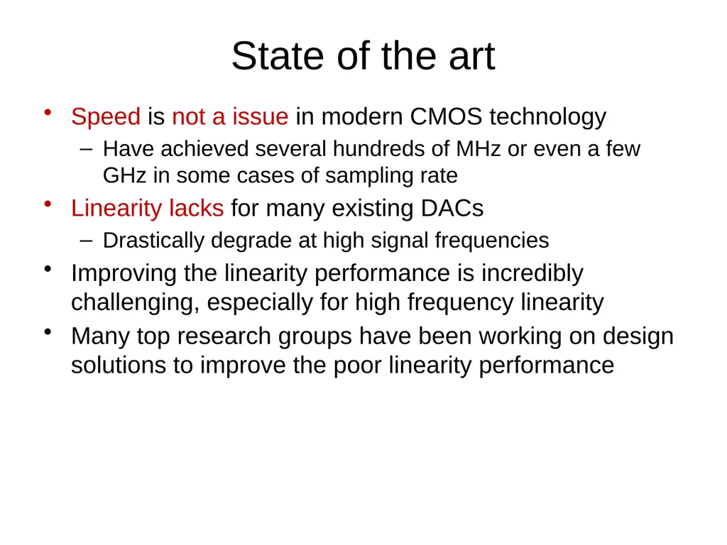 Nonlinearities for current-steering DACs Static - slide 2 of 23