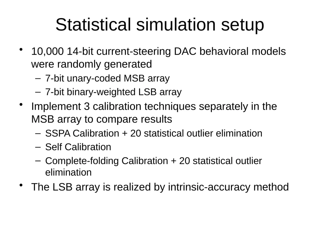 Nonlinearities for current-steering DACs Static - slide 22 of 23