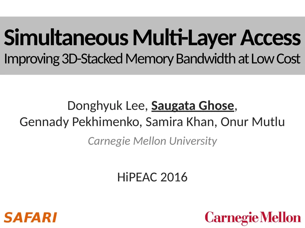 Simultaneous Multi-Layer Access Improving - slide 1 of 30