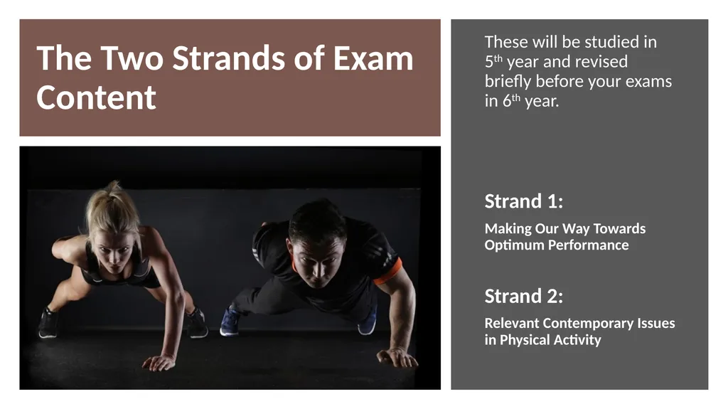 Leaving Cert PE An Introduction to the Course - slide 9 of 19