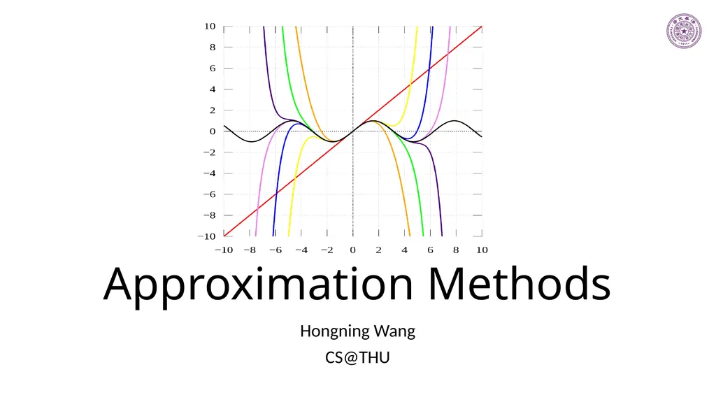 Approximation Methods Hongning Wang CS@THU Outline - slide 1 of 36
