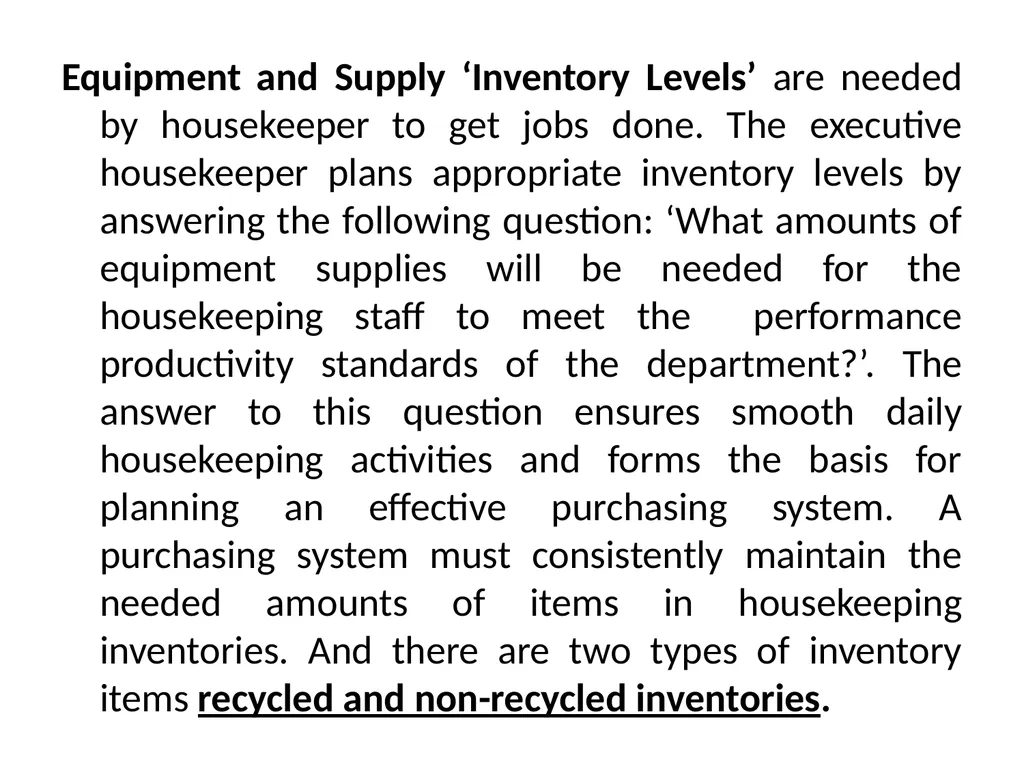 HOUSEKEEPING MANAGEMENT THM 244 BY ÖZLEM YAMAK - slide 34 of 75