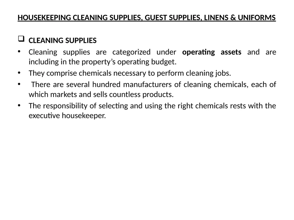 HOUSEKEEPING MANAGEMENT THM 244 BY ÖZLEM YAMAK - slide 63 of 75
