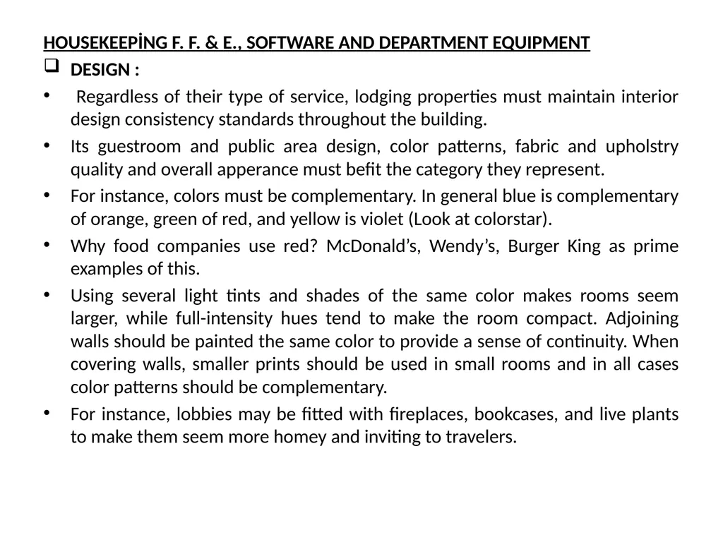 HOUSEKEEPING MANAGEMENT THM 244 BY ÖZLEM YAMAK - slide 48 of 75