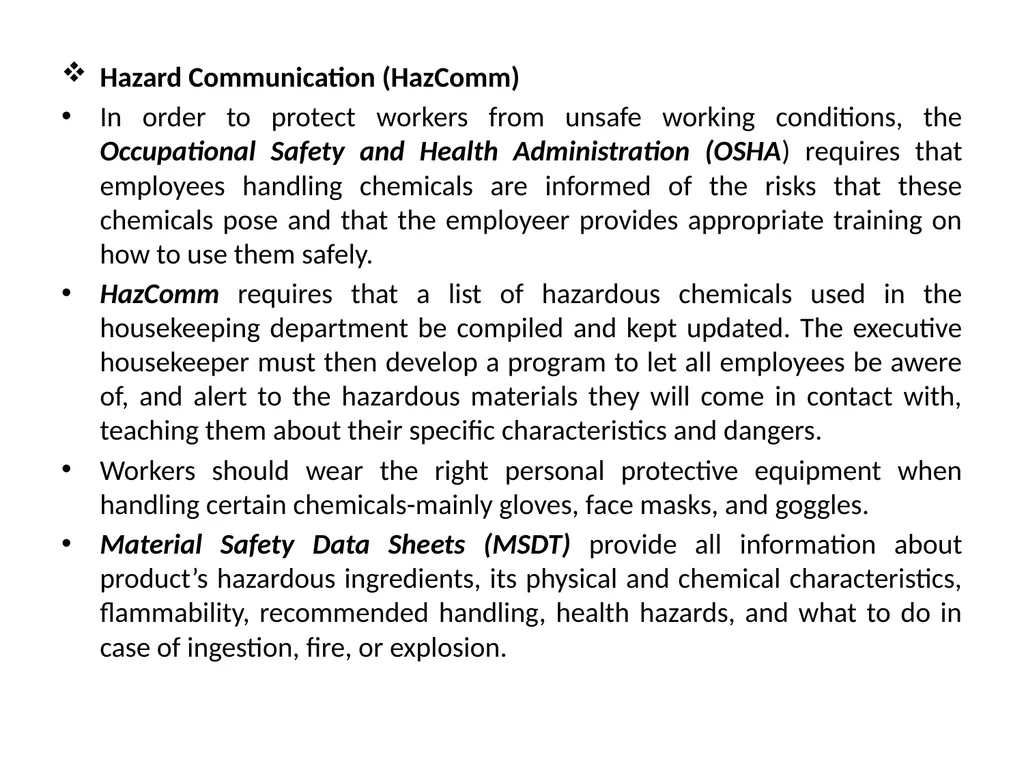 HOUSEKEEPING MANAGEMENT THM 244 BY ÖZLEM YAMAK - slide 72 of 75