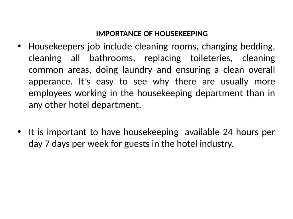 HOUSEKEEPING MANAGEMENT THM 244 BY ÖZLEM YAMAK - slide 6 of 75