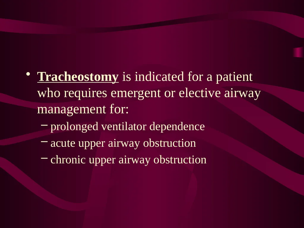 SUR 111 Tracheotomy/Tracheostomy Appendectomy - slide 4 of 28