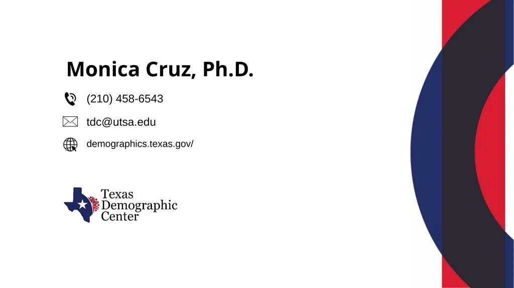 Texas Demographic Characteristics and Future - slide 30 of 30