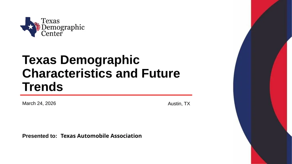 Texas Demographic Characteristics and Future - slide 1 of 30
