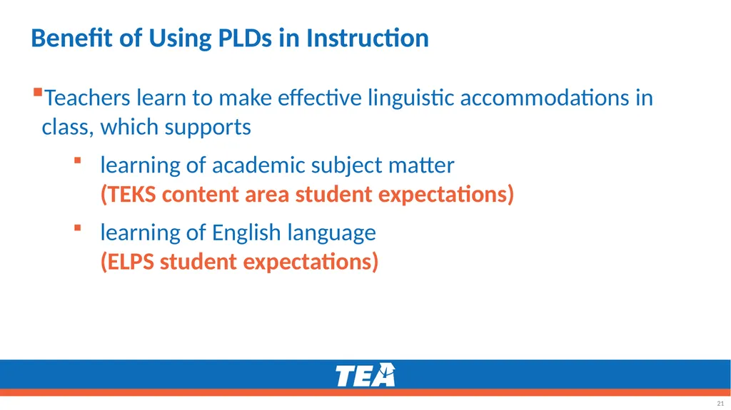 Making the ELPS-TELPAS Connection Grades K–12 - slide 21 of 45