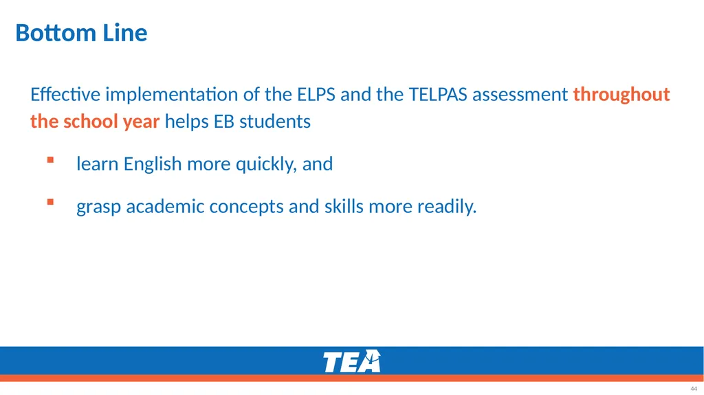 Making the ELPS-TELPAS Connection Grades K–12 - slide 44 of 45