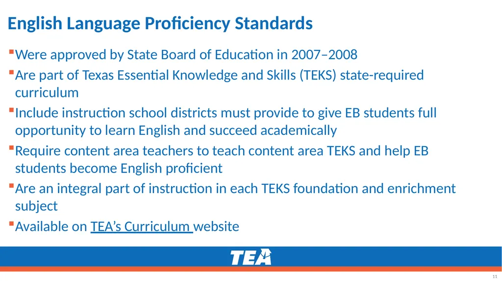 Making the ELPS-TELPAS Connection Grades K–12 - slide 11 of 45