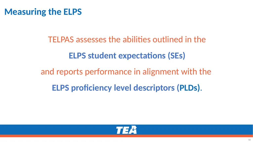 Making the ELPS-TELPAS Connection Grades K–12 - slide 16 of 45