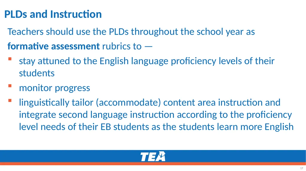 Making the ELPS-TELPAS Connection Grades K–12 - slide 17 of 45