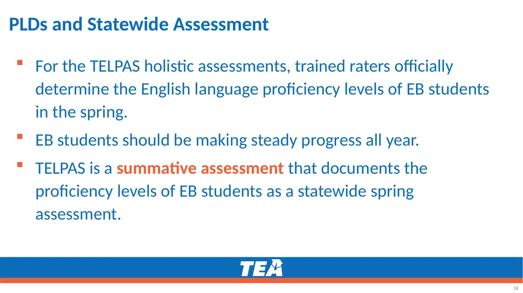Making the ELPS-TELPAS Connection Grades K–12 - slide 18 of 45