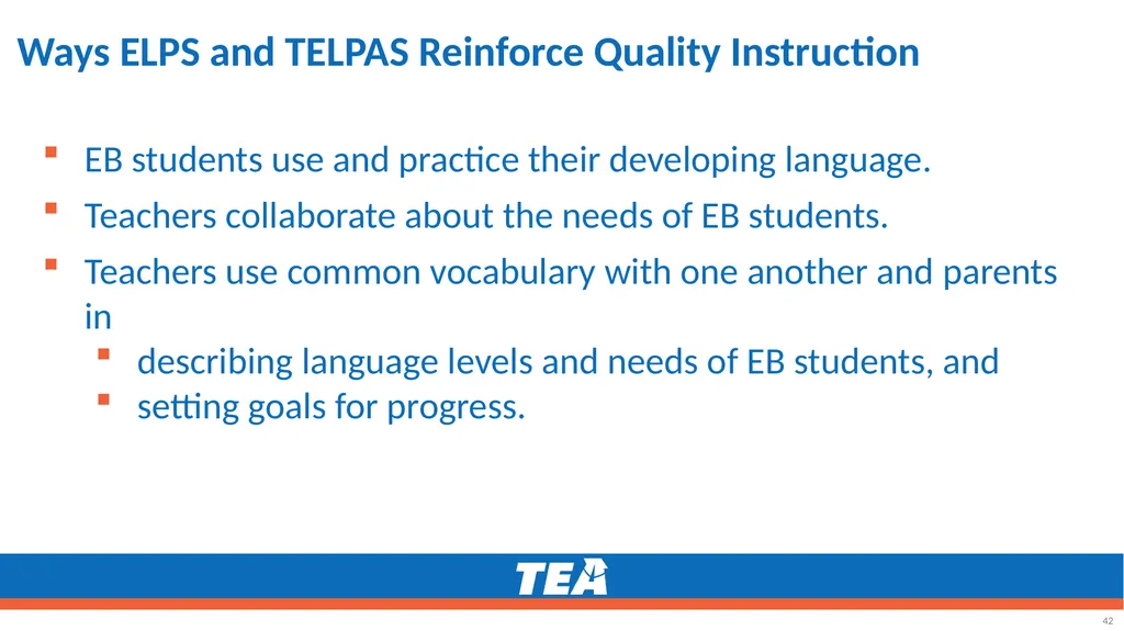 Making the ELPS-TELPAS Connection Grades K–12 - slide 42 of 45