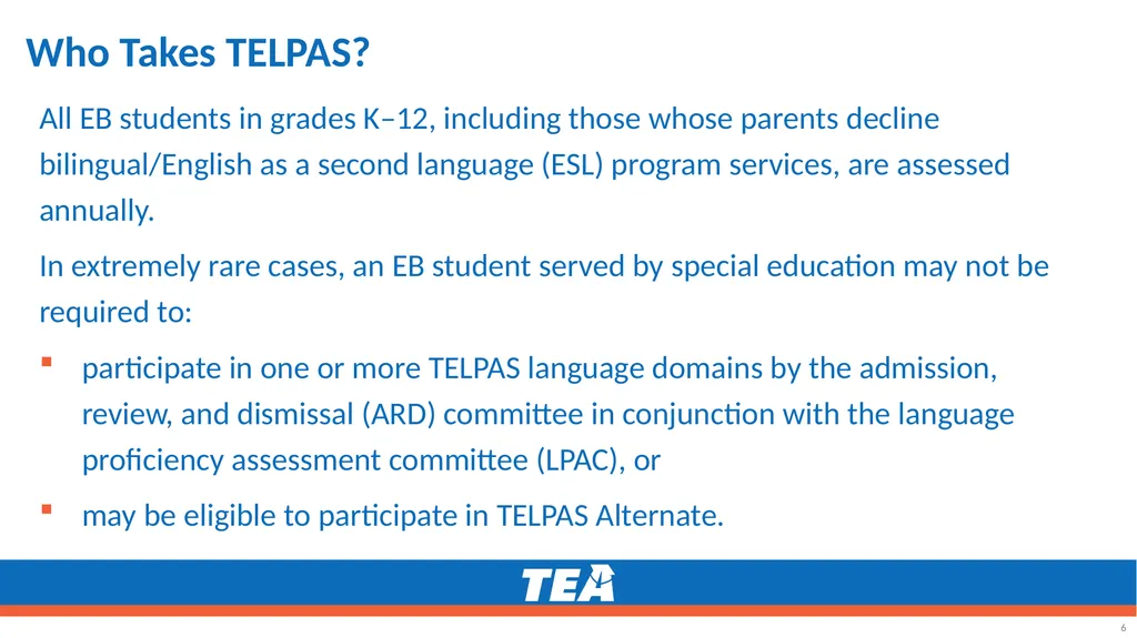 Making the ELPS-TELPAS Connection Grades K–12 - slide 6 of 45