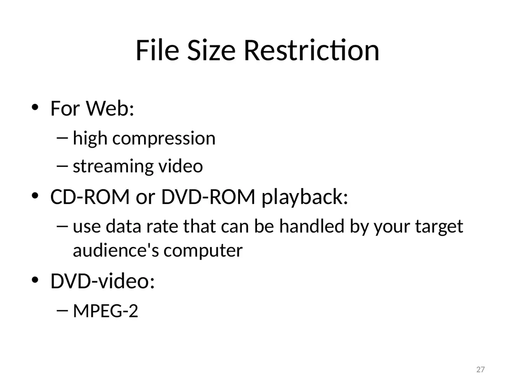 Chapter 6 Fundamentals of Digital Video “Computers - slide 27 of 38