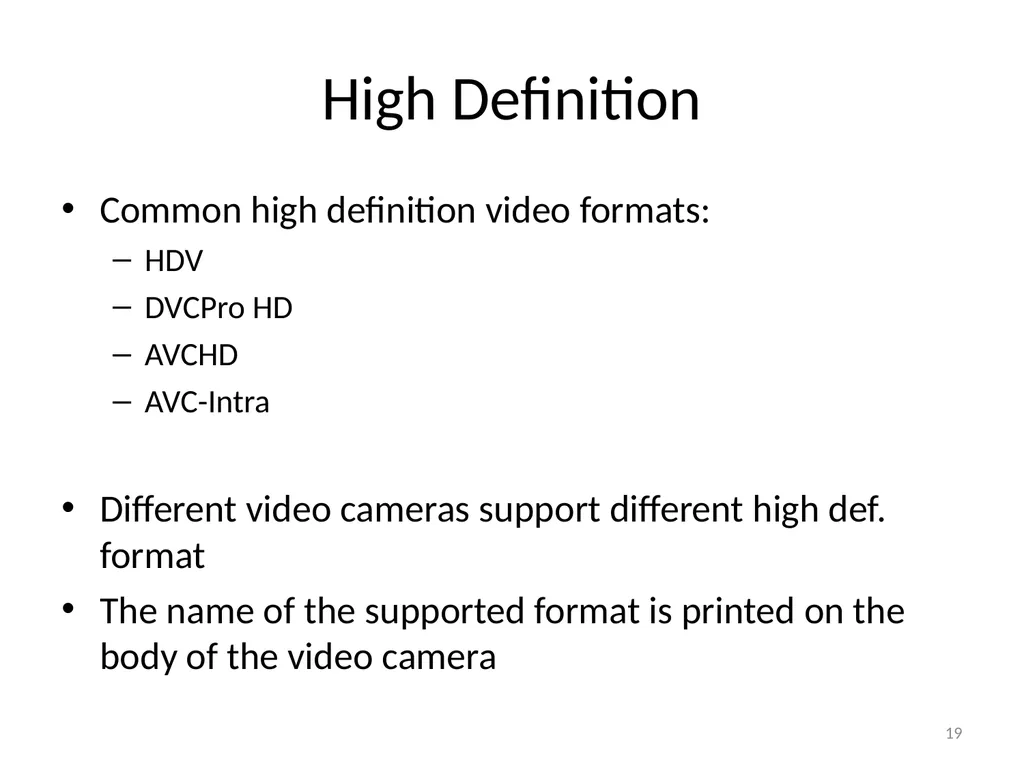 Chapter 6 Fundamentals of Digital Video “Computers - slide 19 of 38