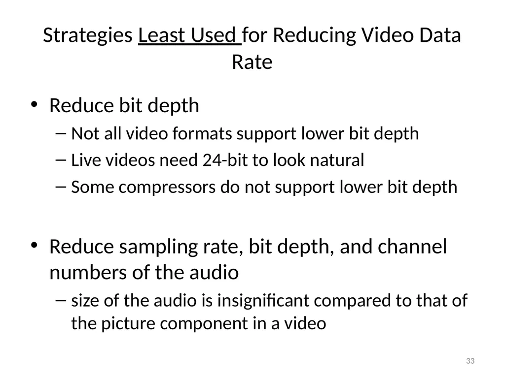 Chapter 6 Fundamentals of Digital Video “Computers - slide 33 of 38