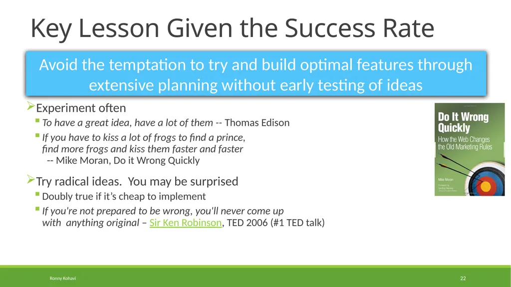 Online Controlled Experiments: Lessons from - slide 22 of 44