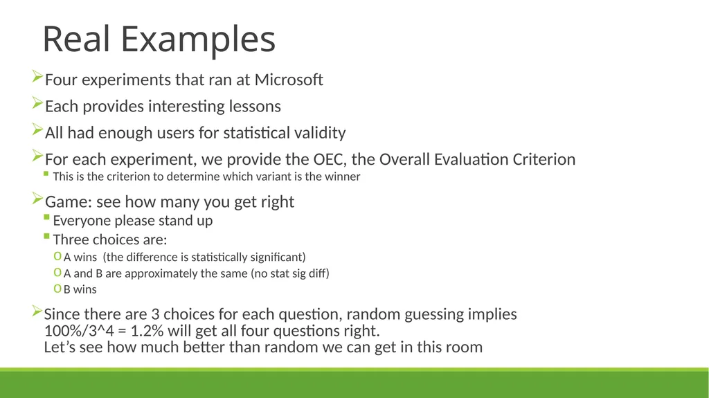 Online Controlled Experiments: Lessons from - slide 10 of 44